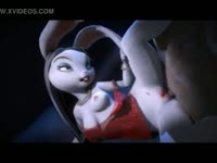Rabbit-like anime slut gets her tiny pussy stretched